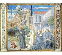 WYKUJMYTO Classic Canvas Picture Printing Canvas Art Wall Art Picture Stories of St Augustine by Benozzo Di Lese Di Sandro Gozzoli Artwork on Wall for Home Decor 60x90cm