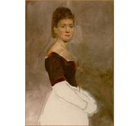 WYKUJMYTO Classic Canvas Picture Printing Canvas Art Wall Art Picture Study of a Young Woman Holding a Book by William Morris Artwork on Wall for Office Decor 60x90cm