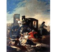WYKUJMYTO Classic Canvas Picture Printing Canvas Art Wall Art Picture the Crockery Vendor by Francisco De Goya Artwork on Wall for Home Decor 60x90cm