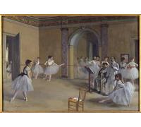 WYKUJMYTO Classic Canvas Picture Printing Canvas Art Wall Art Picture the Dance Center At the Opéra De La Rue Le Peletier by Edgar Degas Artwork on Wall for Home Decor 60x90cm