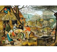 WYKUJMYTO Classic Canvas Picture Printing Canvas Art Wall Art Picture the Four Seasons Autumn by Pieter Brueghel the Younger Artwork on Wall for Office Decor 60x90cm