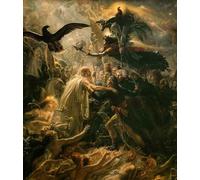 WYKUJMYTO Classic Canvas Picture Printing Canvas Art Wall Art Picture the French Heroes Who Died for the Country During by Anne Louis Girodet De Roucy Trioson Artwork on Wall for Home Decor 60x90cm
