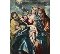 WYKUJMYTO Classic Canvas Picture Printing Canvas Art Wall Art Picture the Holy Family with Mary Magdalen by El Greco Artwork on Wall for Home Decor 60x90cm