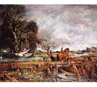 WYKUJMYTO Classic Canvas Picture Printing Canvas Art Wall Art Picture the Leaping Horse by John Constable Artwork on Wall for Office Decor 60x90cm