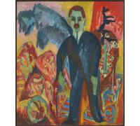 WYKUJMYTO Classic Canvas Picture Printing Canvas Art Wall Art Picture The nurse by Ernst Ludwig Kirchner Artwork on Wall for Home Decor 60x90cm