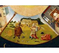 WYKUJMYTO Classic Canvas Picture Printing Canvas Art Wall Art Picture the Seven Main Sins and the Four Last Things by Hieronymus Boske Artwork on Wall for Home Decor 60x90cm