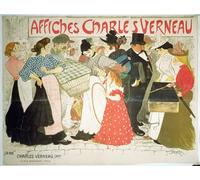 WYKUJMYTO Classic Canvas Picture Printing Canvas Art Wall Art Picture the Street Poster for the Printer Charles Verneau by Théophile Alexandre Steinlen Artwork on Wall for Home Decor 60x90cm