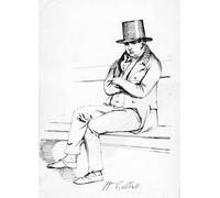 WYKUJMYTO Classic Canvas Picture Printing Canvas Art Wall Art Picture William Cobbett by Daniel Maclise Artwork on Wall for Home Decor 60x90cm