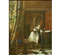 WYKUJMYTO Famous Oil Paintings Nordic Canvas Artwork Painting Graffiti Picture Allegory of faith by Jan Vermeer van Delft Artwork Canvas Prints for Home Decor 60x90cm