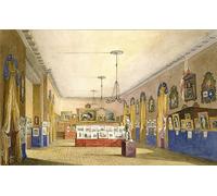 WYKUJMYTO Famous Oil Paintings Nordic Canvas Artwork Painting Graffiti Picture an Exhibition At the Old Town Hall by George Pyne Artwork Canvas Prints for Office Decor 60x90cm