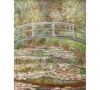 WYKUJMYTO Famous Oil Paintings Nordic Canvas Artwork Painting Graffiti Picture Bridge Over a Pond of Water Lilies by Claude Monet Artwork Canvas Prints for Home Decor 60x90cm
