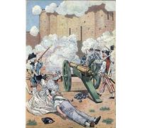 WYKUJMYTO Famous Oil Paintings Nordic Canvas Artwork Painting Graffiti Picture French Revolution and Capture De La Bastille on July Artwork Canvas Prints for Office Decor 60x90cm