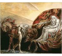 WYKUJMYTO Famous Oil Paintings Nordic Canvas Artwork Painting Graffiti Picture God Judging by William Blake Artwork Canvas Prints for Office Decor 60x90cm