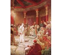 WYKUJMYTO Famous Oil Paintings Nordic Canvas Artwork Painting Graffiti Picture Jesus Brought Before Caiaphas and the Council by William Brassey Hole Artwork Canvas Prints for Office Decor 60x90cm