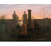 WYKUJMYTO Famous Oil Paintings Nordic Canvas Artwork Painting Graffiti Picture Kügelgens Grab by Caspar David Friedrich Artwork Canvas Prints for Home Decor 60x90cm