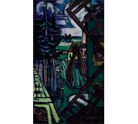 WYKUJMYTO Famous Oil Paintings Nordic Canvas Artwork Painting Graffiti Picture Large Laren Landscape with Windmill by Max Beckmann Artwork Canvas Prints for Office Decor 60x90cm