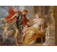 WYKUJMYTO Famous Oil Paintings Nordic Canvas Artwork Painting Graffiti Picture Mars and Rhea Silvia Painting by Peter Paul Rubens Artwork Canvas Prints for Home Decor 60x90cm