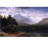 WYKUJMYTO Famous Oil Paintings Nordic Canvas Artwork Painting Graffiti Picture Mount Washington by Albert Bierstadt Artwork Canvas Prints for Home Decor 60x90cm