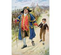 WYKUJMYTO Famous Oil Paintings Nordic Canvas Artwork Painting Graffiti Picture Mr Bumble and Oliver Twist by Harold Copping Artwork Canvas Prints for Office Decor 60x90cm