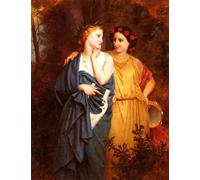 WYKUJMYTO Famous Oil Paintings Nordic Canvas Artwork Painting Graffiti Picture Philomena and Procne by Elizabeth Jane Gardner Bouguereau Artwork Canvas Prints for Home Decor 60x90cm