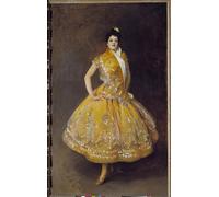 WYKUJMYTO Famous Oil Paintings Nordic Canvas Artwork Painting Graffiti Picture Portrait of the Spanish Dancer Carmencita Painting by John Singer Sargent Artwork Canvas Prints for Home Decor 60x90cm