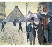 WYKUJMYTO Famous Oil Paintings Nordic Canvas Artwork Painting Graffiti Picture Sketch for 'Paris a Rainy Day' by Gustave Caillebotte Artwork Canvas Prints for Office Decor 60x90cm