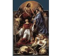 WYKUJMYTO Famous Oil Paintings Nordic Canvas Artwork Painting Graffiti Picture St. Charles Cares for the Plague Victims of Milan by Jacob Jordaens Artwork Canvas Prints for Office Decor 60x90cm