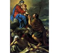 WYKUJMYTO Famous Oil Paintings Nordic Canvas Artwork Painting Graffiti Picture St Roch Asking the Virgin Mary to Heal Victims of the Plague by Jacques-louis David for Home Decor 60x90cm