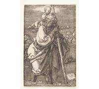 WYKUJMYTO Famous Oil Paintings Nordic Canvas Artwork Painting Graffiti Picture Stchristopher Facing to the Left by Albrecht Dürer Artwork Canvas Prints for Office Decor 60x90cm