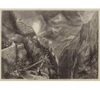WYKUJMYTO Famous Oil Paintings Nordic Canvas Artwork Painting Graffiti Picture the Battle of Fort Bard by After Mallord William Turner Artwork Canvas Prints for Home Decor 60x90cm