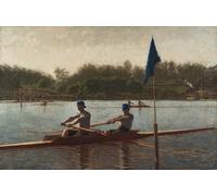 WYKUJMYTO Famous Oil Paintings Nordic Canvas Artwork Painting Graffiti Picture the Biglin Brothers Turning the Stake by Thomas Eakins Artwork Canvas Prints for Office Decor 60x90cm