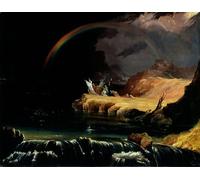 WYKUJMYTO Famous Oil Paintings Nordic Canvas Artwork Painting Graffiti Picture The Covenant by John Martins Artwork Canvas Prints for Home Decor 60x90cm