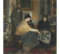 WYKUJMYTO Famous Oil Paintings Nordic Canvas Artwork Painting Graffiti Picture the Halévy Family by Jacques Emile Blanche Artwork Canvas Prints for Home Decor 60x90cm