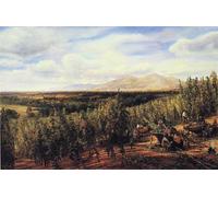 WYKUJMYTO Famous Oil Paintings Nordic Canvas Artwork Painting Graffiti Picture the Hop Gardens by George Vicat Cole Artwork Canvas Prints for Home Decor 60x90cm