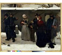 WYKUJMYTO Famous Oil Paintings Nordic Canvas Artwork Painting Graffiti Picture the Hunters of Vincennes National Guards Stop Families by Alfred Emile Stevens for Home Decor 60x90cm