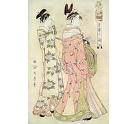 WYKUJMYTO Famous Oil Paintings Nordic Canvas Artwork Painting Graffiti Picture the Most Entertaining Niwaka by Kitagawa Utamaro Artwork Canvas Prints for Office Decor 60x90cm