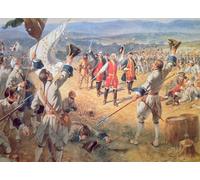 WYKUJMYTO Famous Oil Paintings Nordic Canvas Artwork Painting Graffiti Picture the of Montcalms Troops At Carillon by Henry Alexander Ogden Artwork Canvas Prints for Office Decor 60x90cm