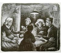 WYKUJMYTO Famous Oil Paintings Nordic Canvas Artwork Painting Graffiti Picture the Potato-eaters by Vincent Van Gogh Artwork Canvas Prints for Home Decor 60x90cm