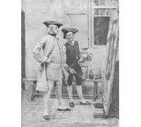 WYKUJMYTO Famous Oil Paintings Nordic Canvas Artwork Painting Graffiti Picture the Sign Painter Le Peintre D'enseignes by Jean Louis Ernest Meissonier Artwork Canvas Prints for Office Decor 60x90cm