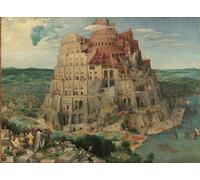WYKUJMYTO Famous Oil Paintings Nordic Canvas Artwork Painting Graffiti Picture the Tower of Babel by Pieter Bruegel the Elder Artwork Canvas Prints for Office Decor 60x90cm