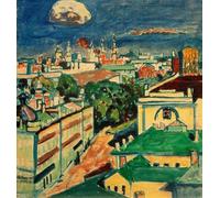 WYKUJMYTO Famous Oil Paintings Nordic Canvas Artwork Painting Graffiti Picture View of Moscow From The Window By Wassily Kandinsky Artwork Canvas Prints for Office Decor 60x90cm