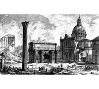 WYKUJMYTO Famous Oil Paintings Nordic Canvas Artwork Painting Graffiti Picture View of the Arch of Septimius Severus by Battista Piranesi Artwork Canvas Prints for Home Decor 60x90cm