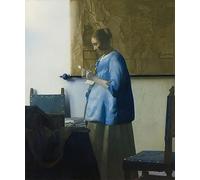 WYKUJMYTO Famous Oil Paintings Nordic Canvas Artwork Painting Graffiti Picture Woman reading a Letter. by Jan Vermeer van Delft Artwork Canvas Prints for Home Decor 60x90cm