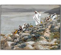 WYKUJMYTO Famous Oil Paintings Nordic Canvas Artwork Painting Graffiti Picture Ye Seek Me Not Because Ye Saw the Miracles But Because Ye Did Eat of the Loaves by Jacques for Office Decor 60x90cm