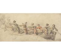 WYKUJMYTO Famous Painting on Canvas Artwork Picture a Ships Boat by Famous Painter Mural Art Prints for Home Decor 60x90cm