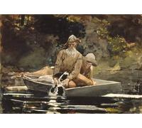 WYKUJMYTO Famous Painting on Canvas Artwork Picture After the Hunt by Winslow Homer Mural Art Prints for Office Decor 60x90cm