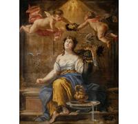 WYKUJMYTO Famous Painting on Canvas Artwork Picture an Allegory of Public Felicity by Simon Vouet Mural Art Prints for Home Decor 60x90cm