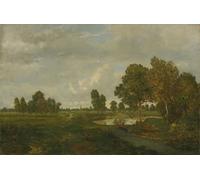 WYKUJMYTO Famous Painting on Canvas Artwork Picture At the Sea by Pierre Etienne Theodore Rousseau Mural Art Prints for Office Decor 60x90cm