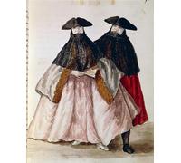 WYKUJMYTO Famous Painting on Canvas Artwork Picture Carnival Characters in Venice by Jan Van Grevenbroeck Mural Art Prints for Office Decor 60x90cm