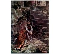 WYKUJMYTO Famous Painting on Canvas Artwork Picture Christian and Hopeful in Doubting Castle From the Pilgrims Progress by Byam Liston Shaw Mural Art Prints for Home Decor 60x90cm